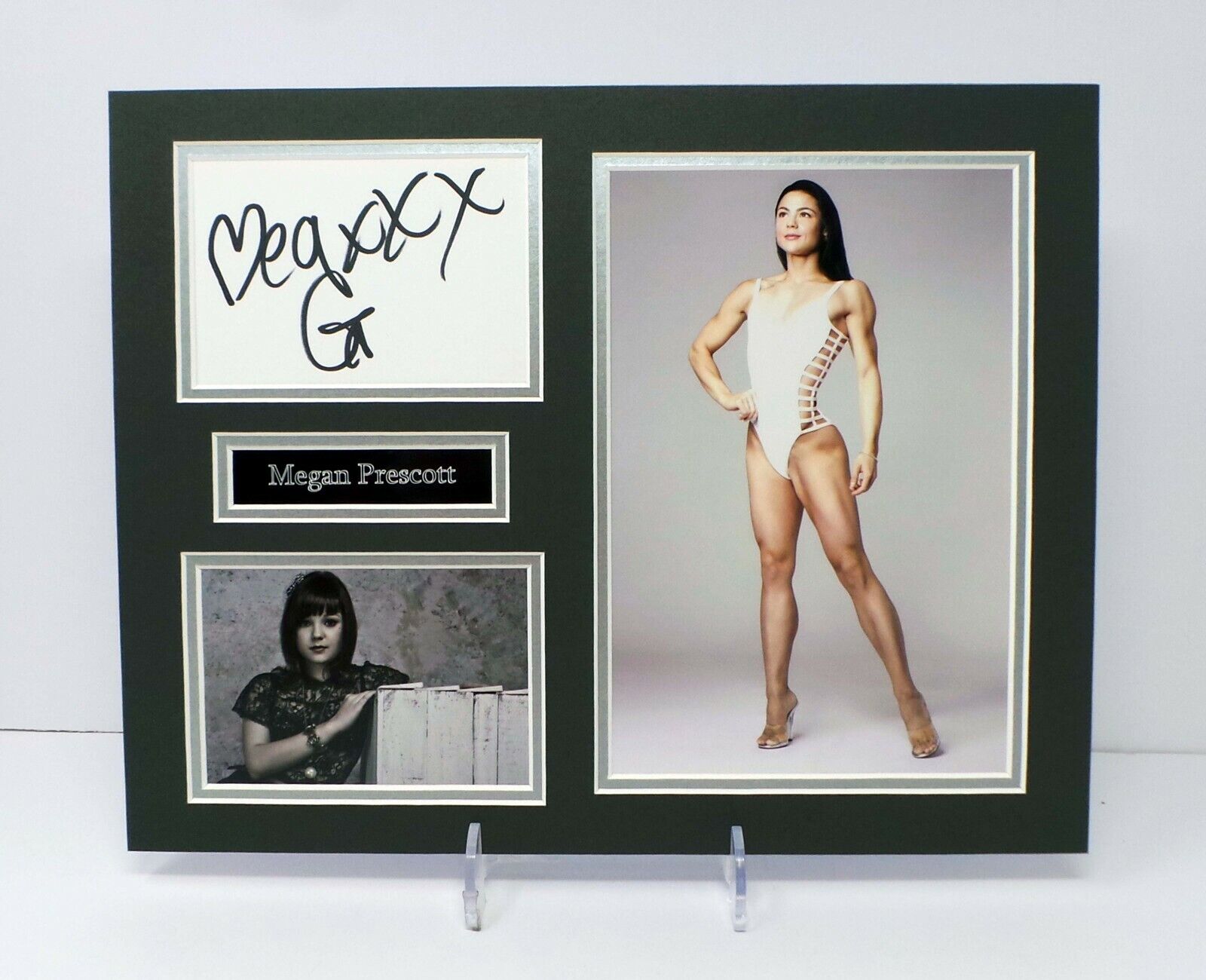 Megan PRESCOTT Signed Mounted SEXY Photo Poster painting Display AFTAL RD COA Skins Actress