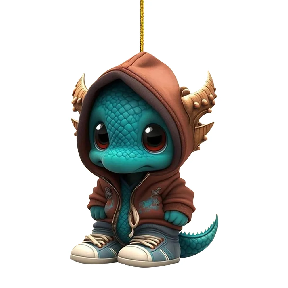 Christmas Dragon Tree Pendant Novelty Cute Acrylic Party Favors (G)