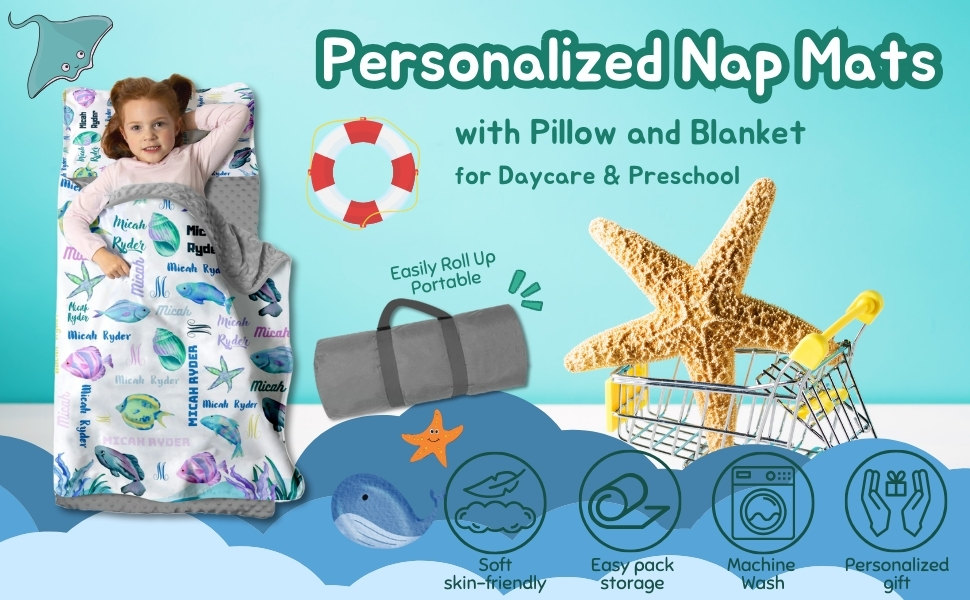 Personalized Ocean Nap Mat