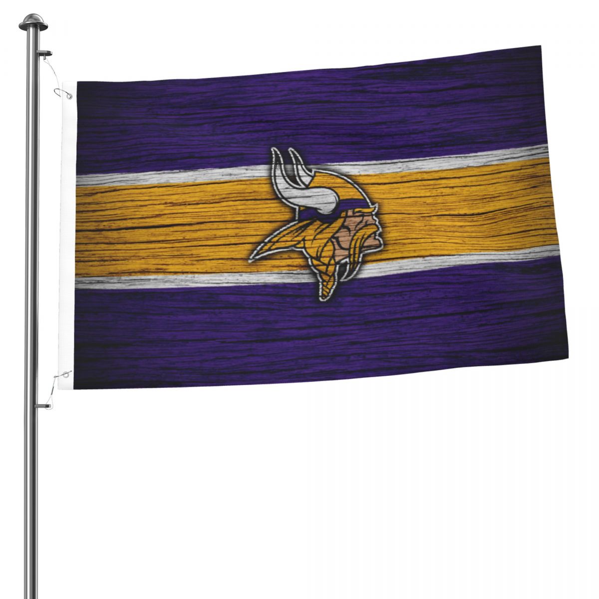 Minnesota Vikings Wooden Texture 2x3 FT UV Resistant Flag
