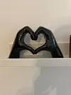 Heart gesture sculpture/Love hand home decor