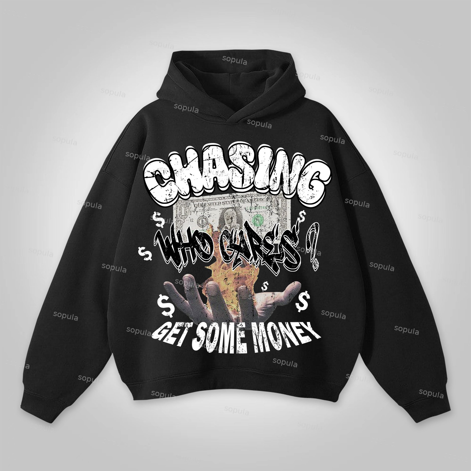 Sopula Chasing Money Graphic Print Side Street Hoodie