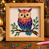 Owl Glass Mosaic DIY Craft Kit &ndash; Framed Halloween Wall Art