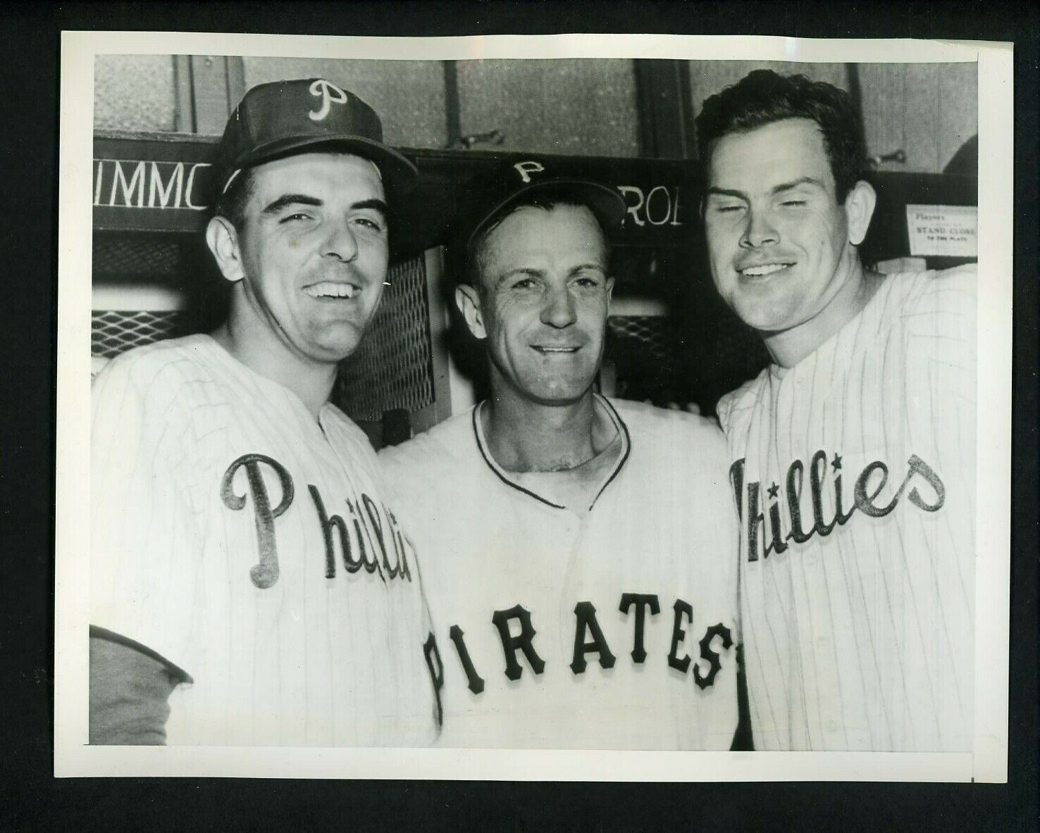 Curt Simmons Murry Dickson Robin Roberts 1953 All-Star Game Press Photo Poster painting Phillies