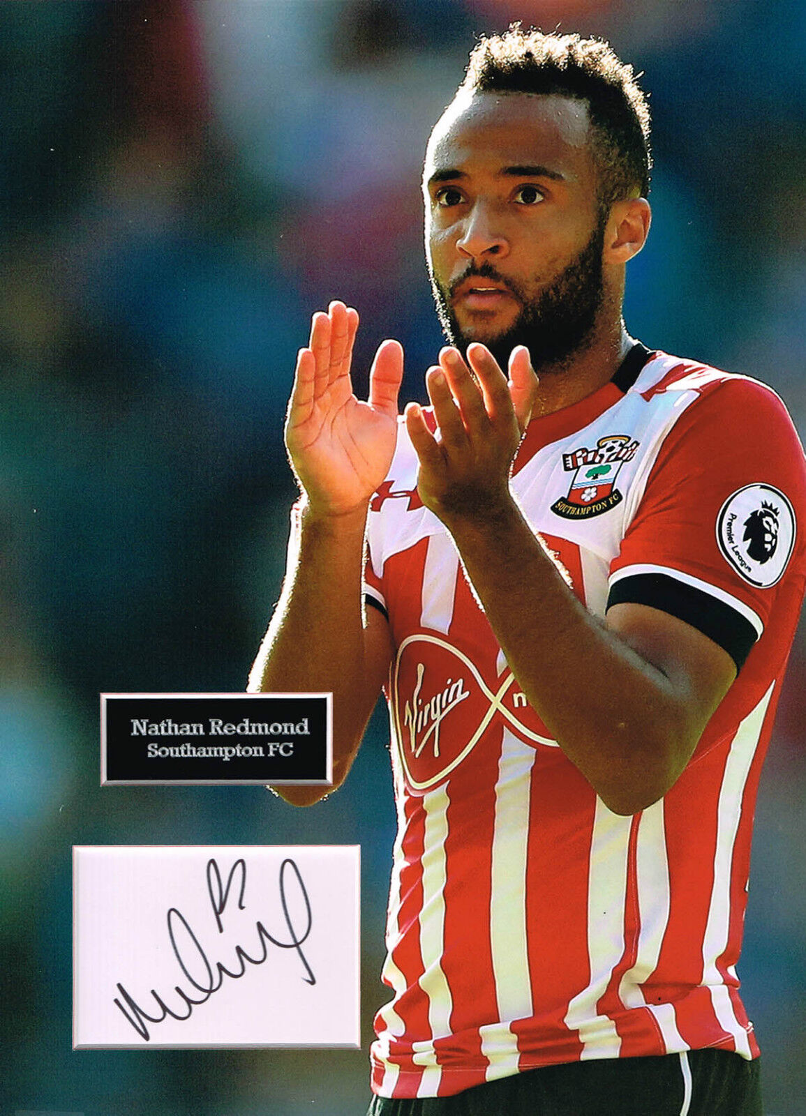 Nathan REDMOND SIGNED Autograph 16x12 Photo Poster painting Mount AFTAL COA Southampton FC