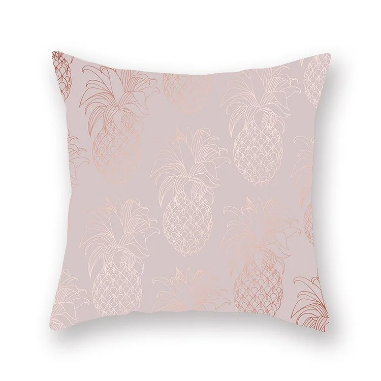 Decorative Pillow Case 45*45cm Pink Gold Geometry Polyester  Home Decoration Car Cushion Cover Sofa Throw Pillowcase Square