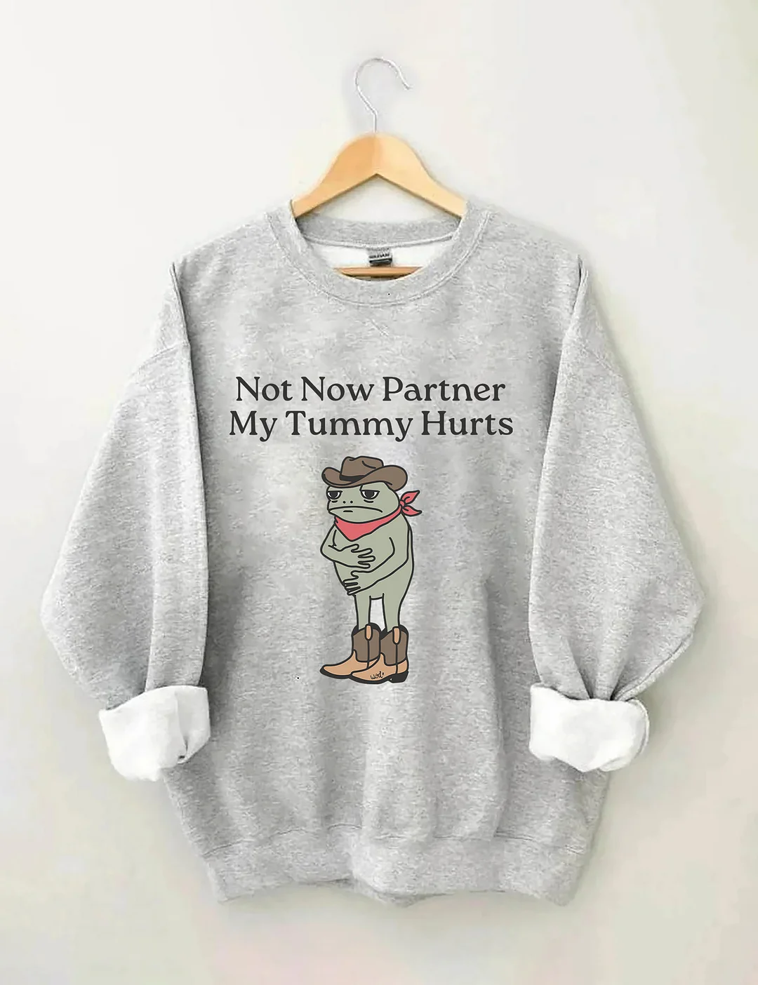 Not Now Partner My Tummy Hurts Sweatshirt