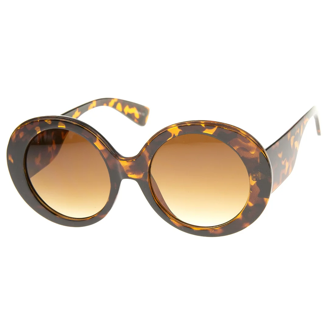 Womens High Fashion Glam Chunky Round Oversize glasses 50mm