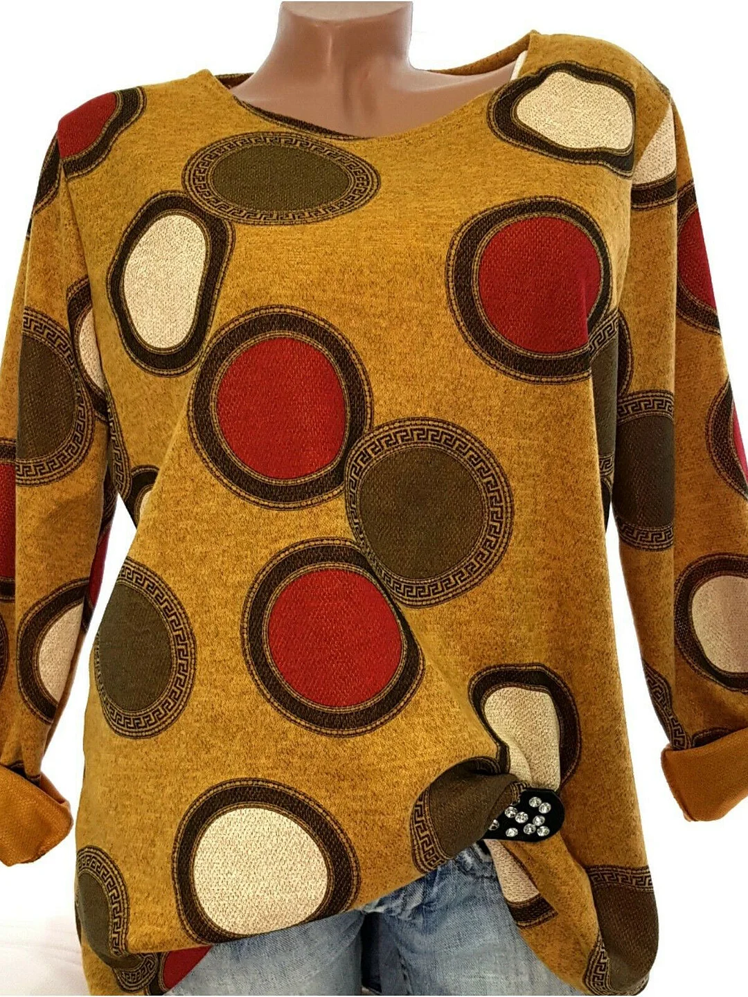 Women Half Sleeve V-neck Solid Color Dress