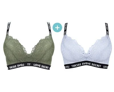 Sexy lace bra push-up bra women's underwear bra 3/4 cup bra fashion underwear soft letter suspenders