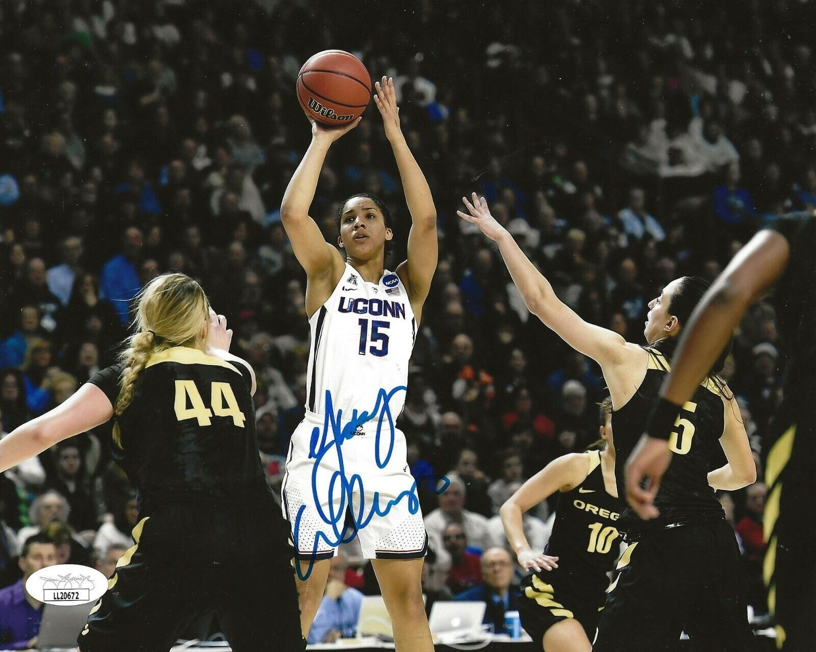 Gabby Williams Connecticut Women signed UCONN Huskies 8x10 Photo Poster painting Sky JSA