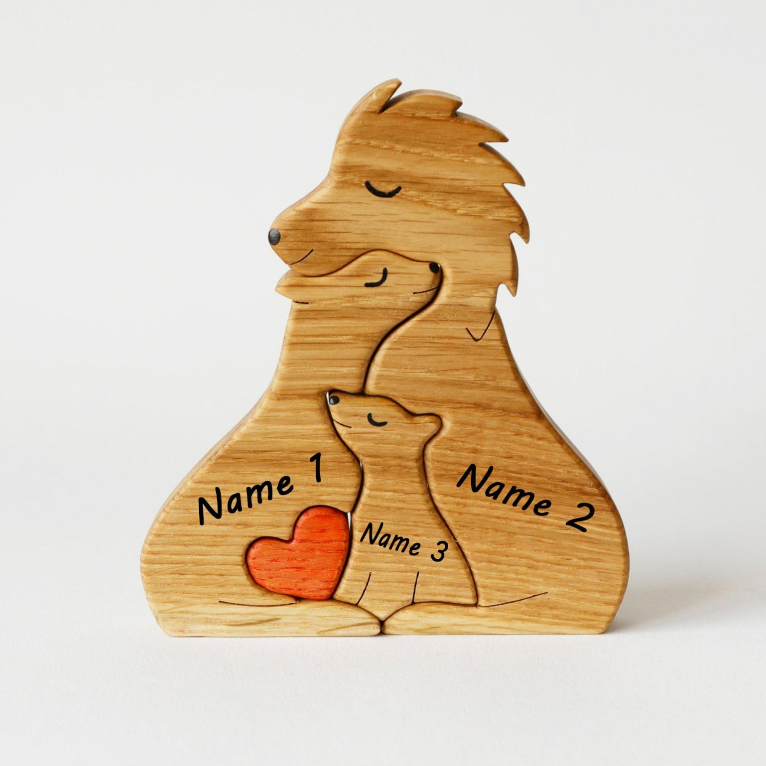 Loveyoufancy Loveyoufancy Wooden Lion Family Puzzle