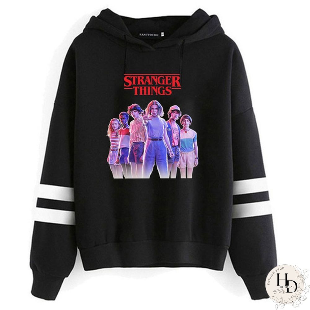 Stranger Things Printed Hoodies Unisex Hooded Sweatshirts Cozy Tops Pullovers