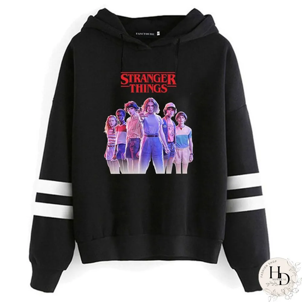 Stranger Things Printed Hoodies Unisex Hooded Sweatshirts Cozy Tops Pullovers