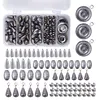 81PCS Egg Fishing Tackle Set Line Sinkers Hook Connector for Bass Fishing Tackle