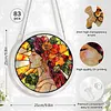 (25cm)DIY Acrylic Jigsaw Puzzle Window Hanging with Hanging Chain DIY Stained Glass Decoration Round Window Puzzle Decor for DIY Craft Project (Stained Glass Floral Lady)
