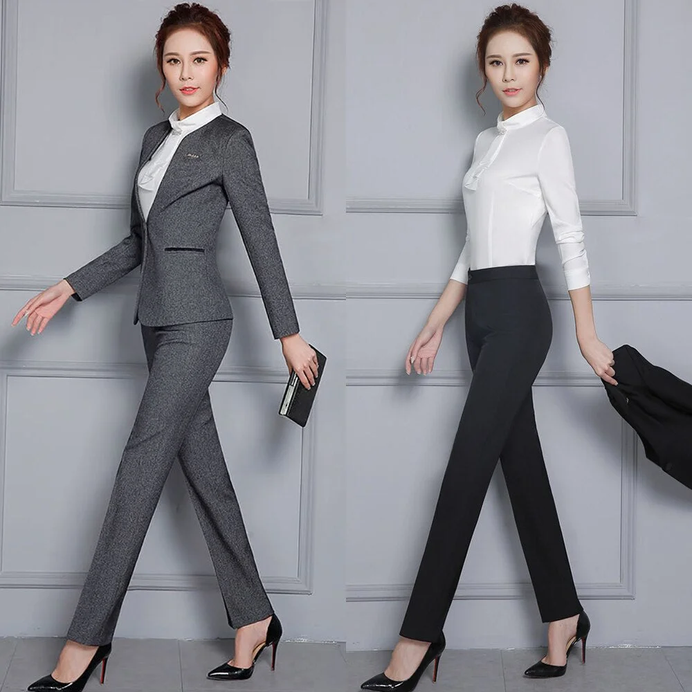 Women Formal Pants 2019 Autumn High Waist Ladies Straight Office Trousers Work wear Big Plus Size S~4XL 5XXXXXL Pantalon Femme
