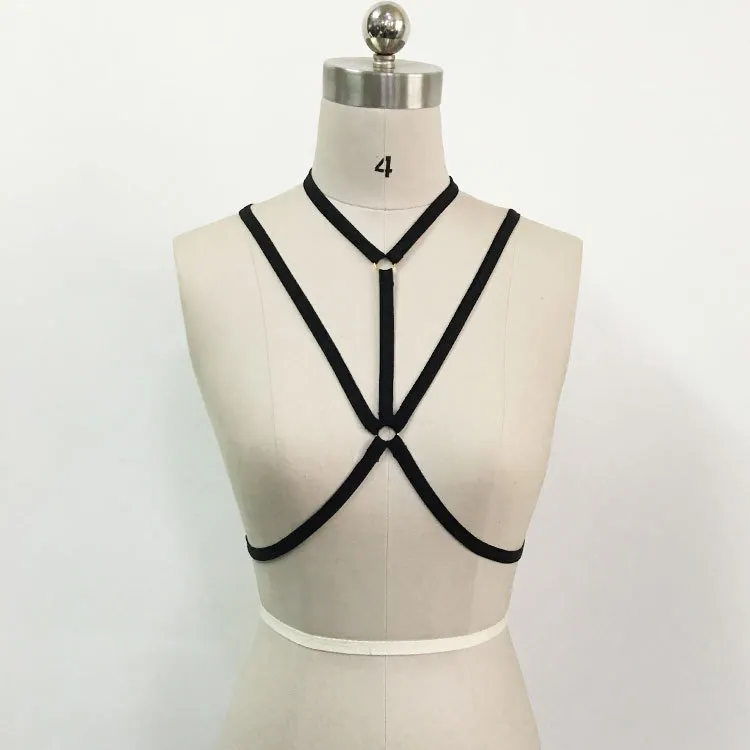 Churchf Eaby Fashion Sexy Strapped Hollow Top Solid Color Loose With Bra