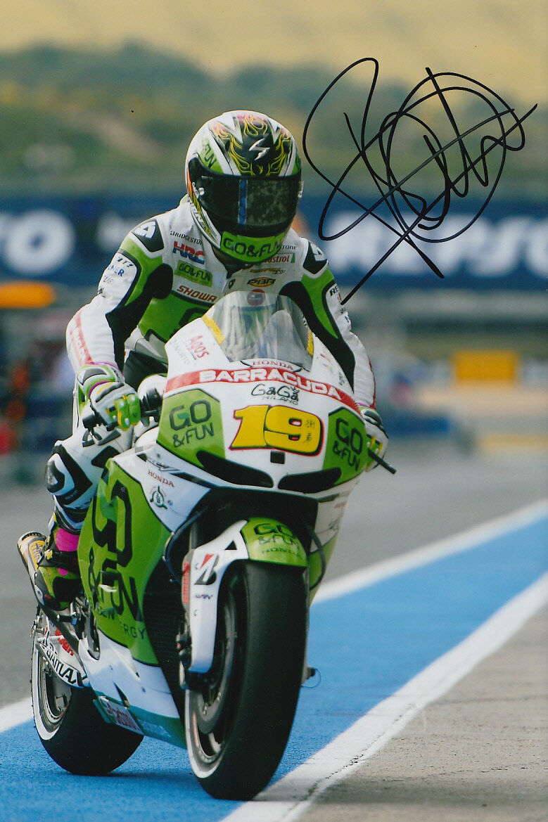 Alvaro Bautista MotoGP Hand Signed Gresini Honda Photo Poster painting 12x8 2013 5.