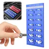 28Pcs Upgrade Nut and Bolt Thread Checker Includes 14 Imperial and 14 Metric Threads Wall-Mountable Bolt Size Finder with 304 Stainless Steel Pins for Screw Nut Bolt Size Finder Classification