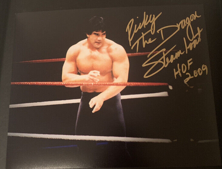 ricky the dragon steamboat Signed 8x10 Photo Poster painting Auto Pic Wwf