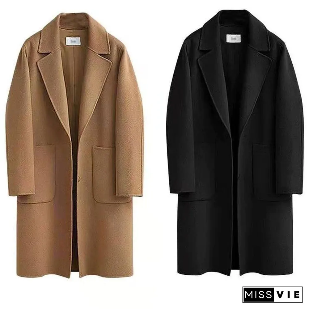 Long Loose Thick Wool Coat