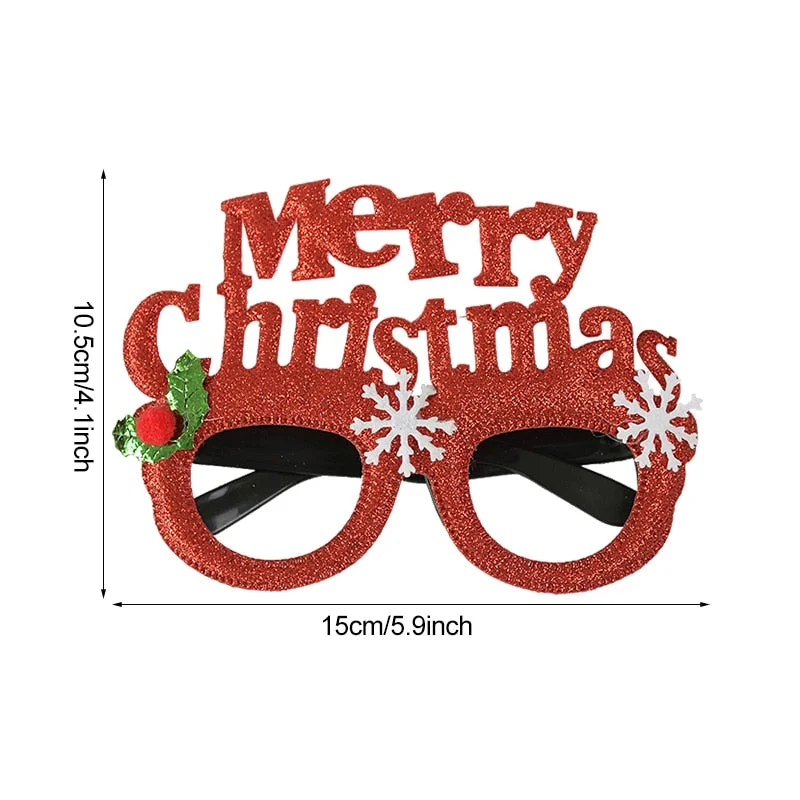 2022 Merry Christmas Glasses Santa Claus Snowman Christmas Decorations For Home Xmas Natal Navidad Decor New Year Kids Gifts