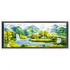 Mountain Stream-11CT Stamped Cross Stitch Silk Thread 150*66cm/59.06*25.98in(Big Size)