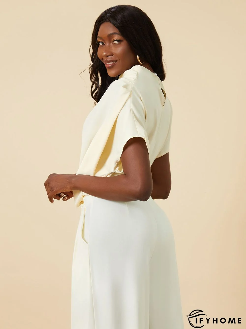 White Daily Plain Simple Short Sleeve Top | IFYHOME