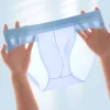 Men's Ultra-thin Transparent Seamless Ice Silk Sexy Briefs