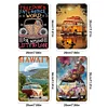 4pcs - Vintage Metal Signs(8*12Inch) - Vehicle 