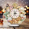(US Local)5D DIY Special Shape Diamond Painting Desk Ornament Handmade Clock Kit(Bake Time)