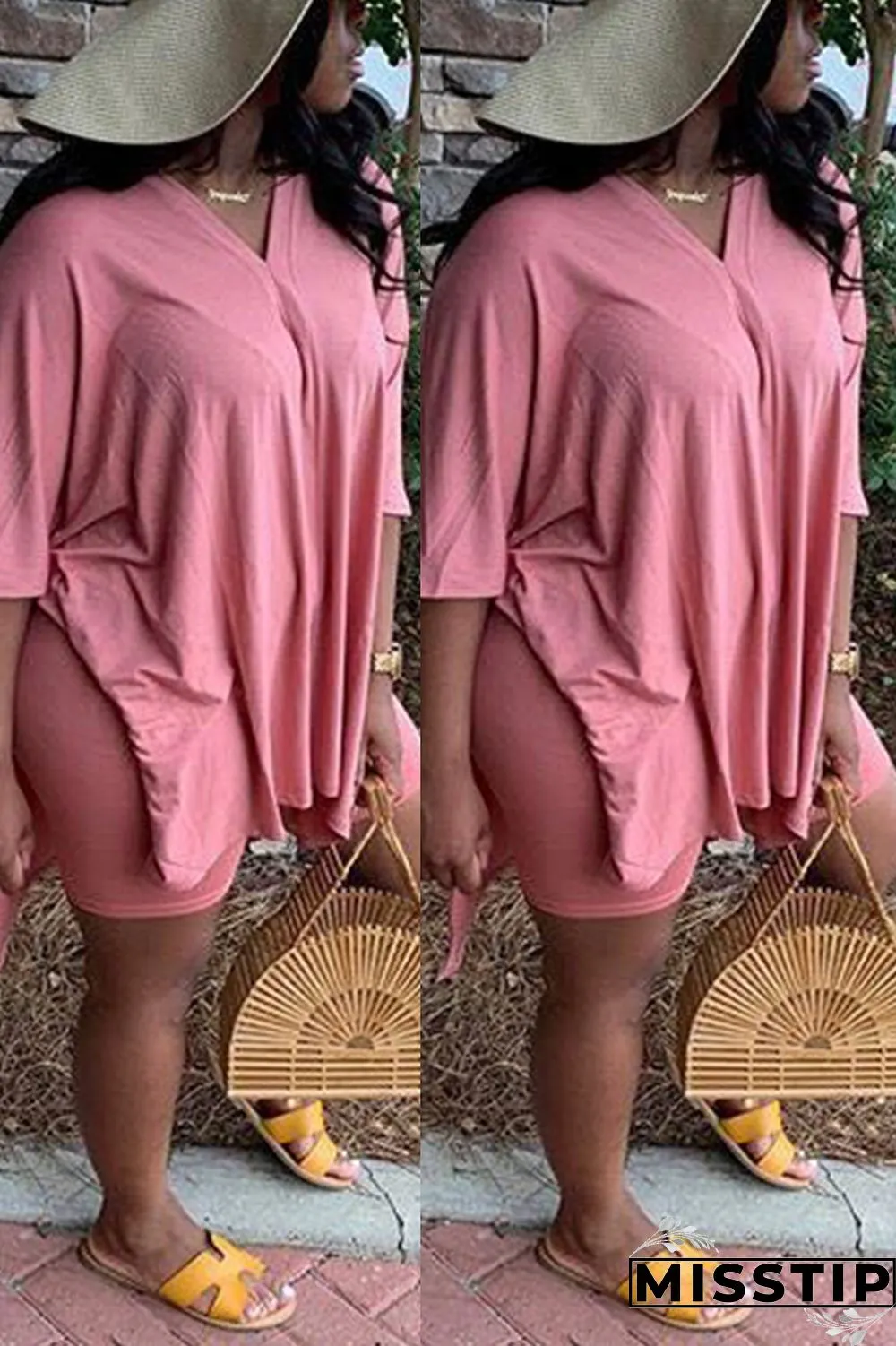 Green Fashion Irregular Loose Casual Two-Piece