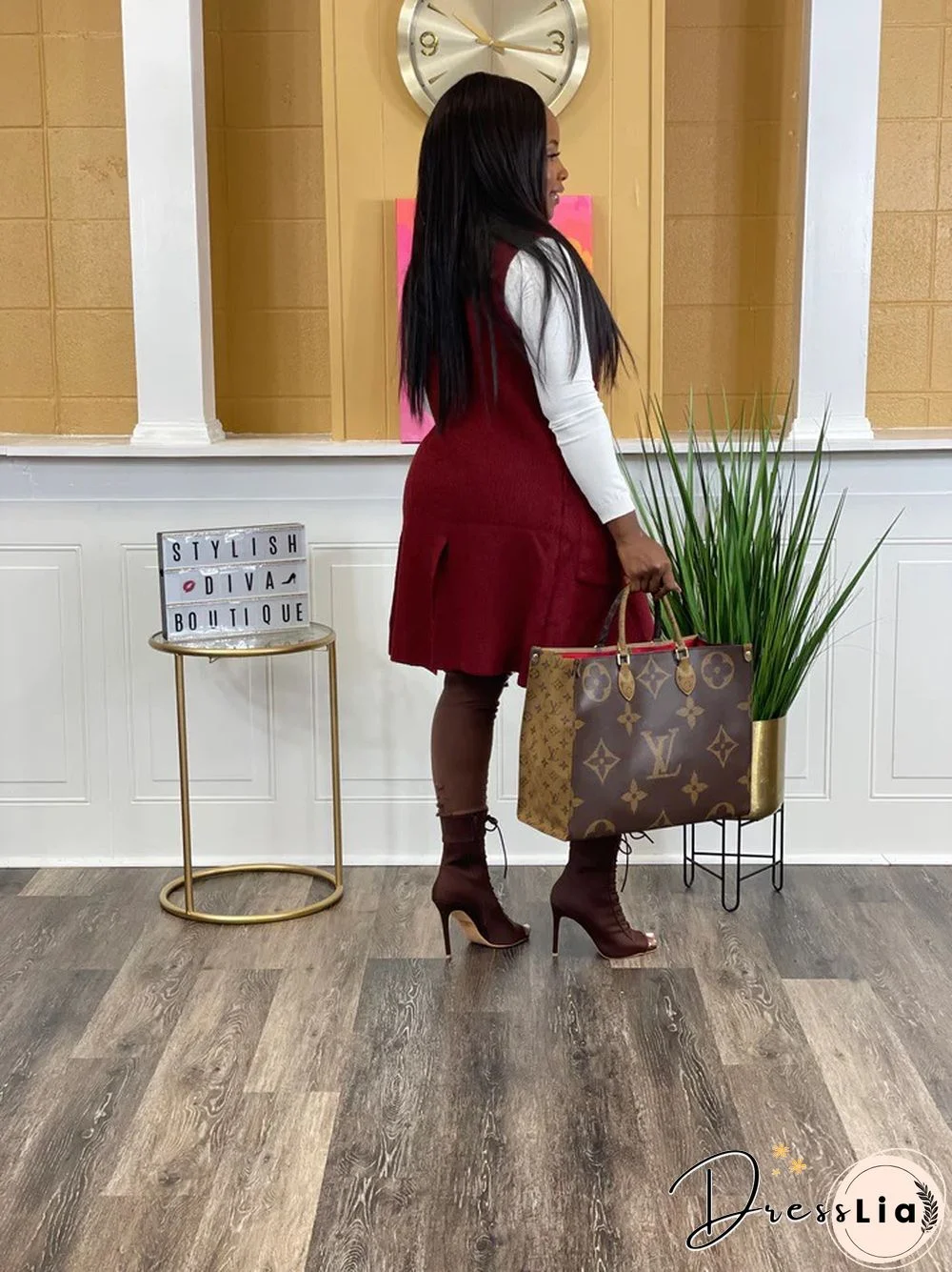 Solid Color Sleeveless knit Sweater Vest Cardigan