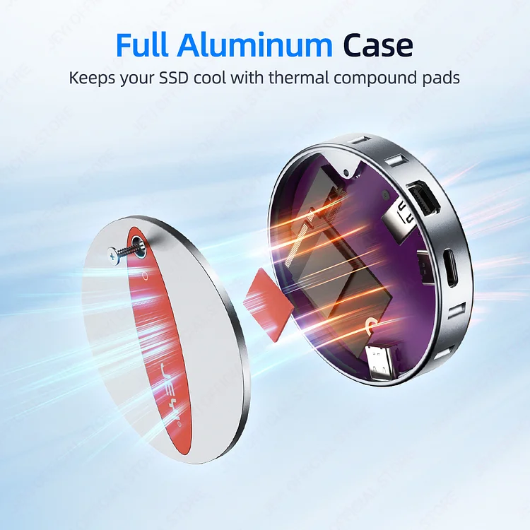 JEYI Magnetic M.2 NVMe 2242/30 SSD Enclosure - Thumbnail 2
