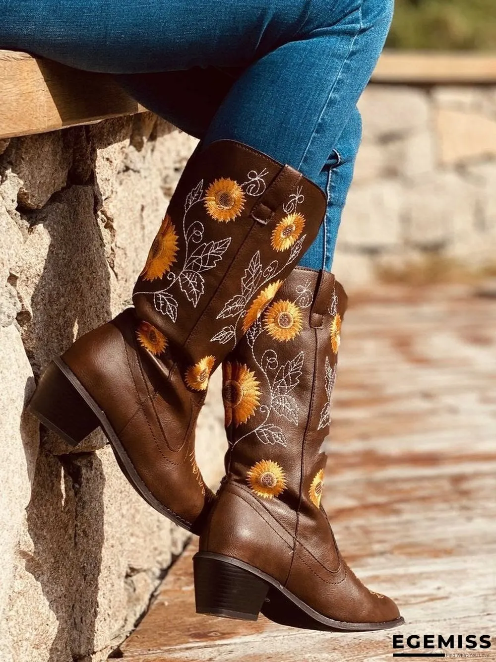 Large Size Fashion Women's Boots In Autumn and Winter Martin Boots Thick Heel | EGEMISS
