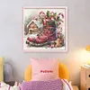 Christmas Boots And Candy House-11CT Stamped Cross Stitch 50*50cm/19.69*19.69in tapestrymarket
