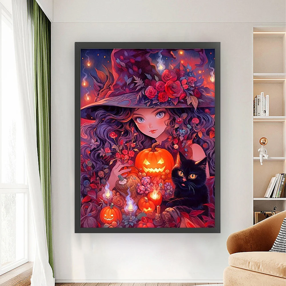 11CT Full Stamped Cross Stitch - Witches(Canvas|50*65CM)