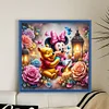 Mickey Winnie And Candle-11CT Stamped Cross Stitch 50*50cm/19.69*19.69in