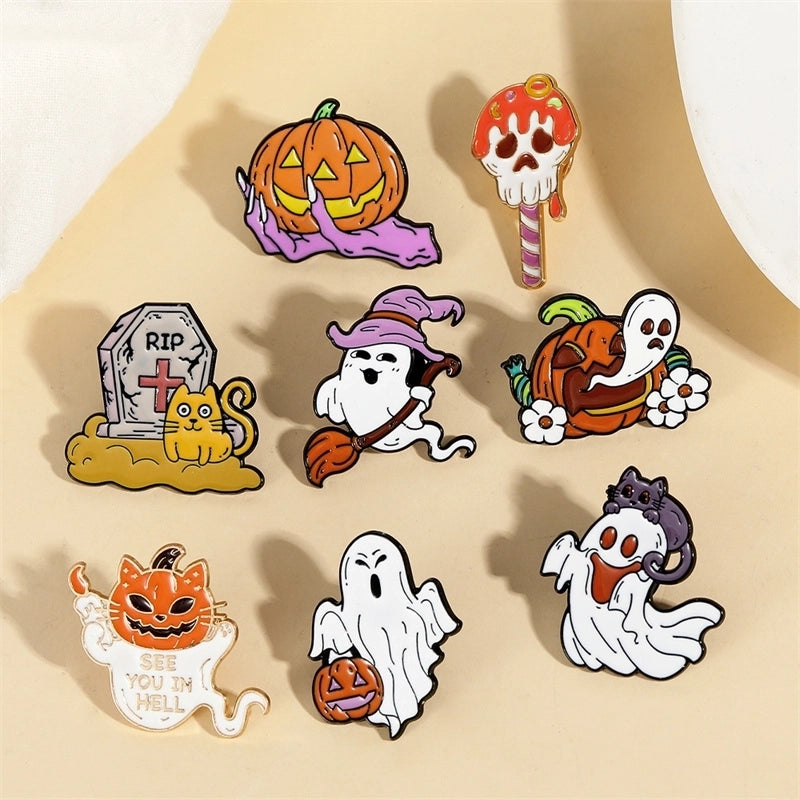 Retro Funny Punk Animal Alloy Stoving Varnish Plating Unisex Brooches