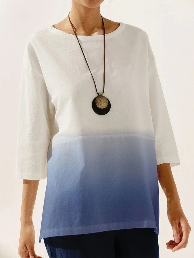Women's Gradient Color Casual Shirt