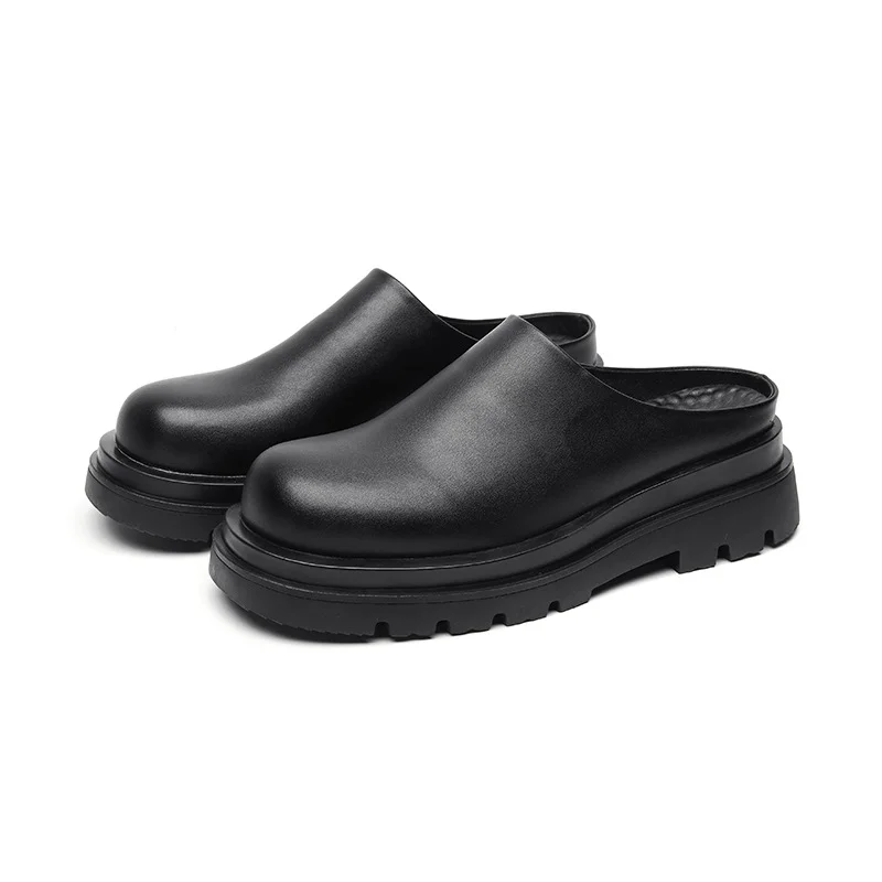 Colourp Colourp Chef Men's Shoes Spring Work Special Pure Black Anti-Slip One Foot Pedal Work Protection Tide Shoes 15963-R