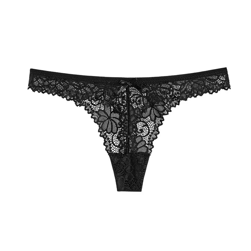 1 Pcs Underwears For Woman Sexy Lace Thongs Female Panties Good Quality Woman Underwear Panties G-string T-back 2021 BANNIROU