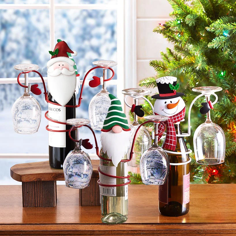Holiday Wine Bottle & Glass Holders、、sdecorshop