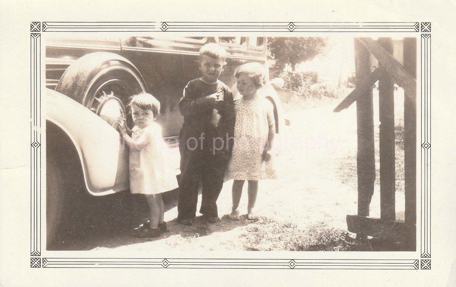 FOUND Photo Poster painting Original B and W Snapshot Photo Poster paintingGRAPHYDD 810 29 X