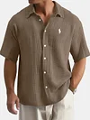 Men's Casual Loose Fit Button Down Shirt