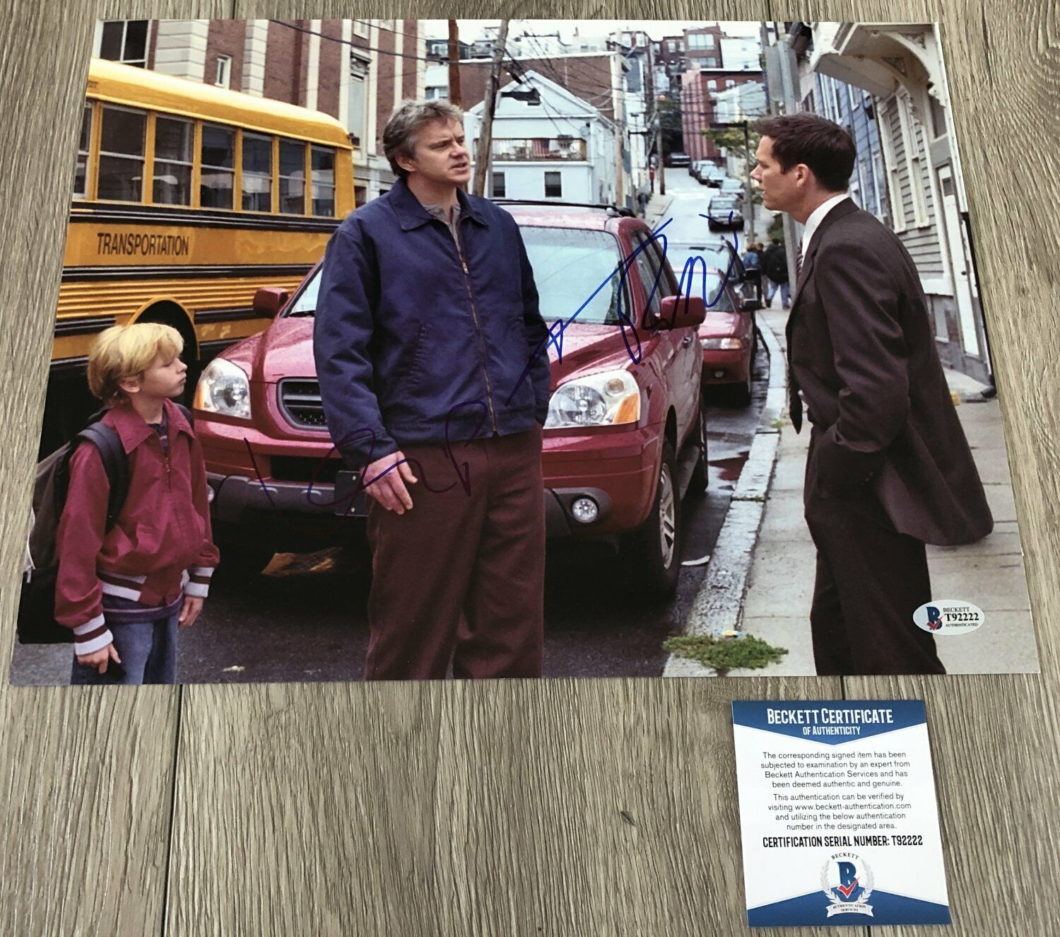 TIM ROBBINS & KEVIN BACON SIGNED MYSTIC RIVER 11x14 Photo Poster painting wPROOF BECKETT BAS COA