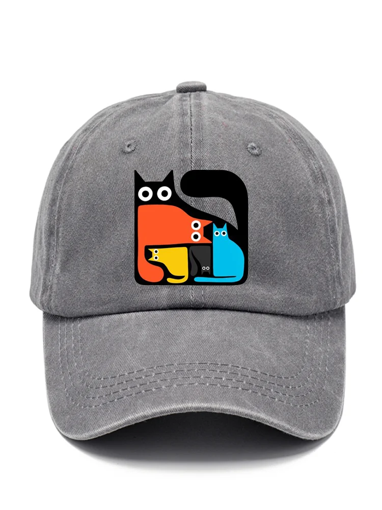 Cute Cat Pattern Short Hat