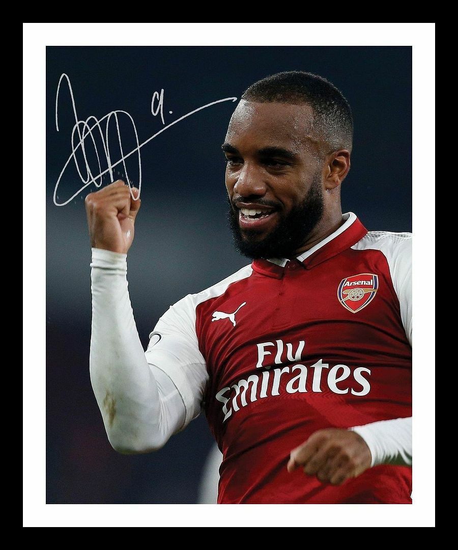 Alexandre Lacazette - Arsenal Autograph Signed & Framed Photo Poster painting 5