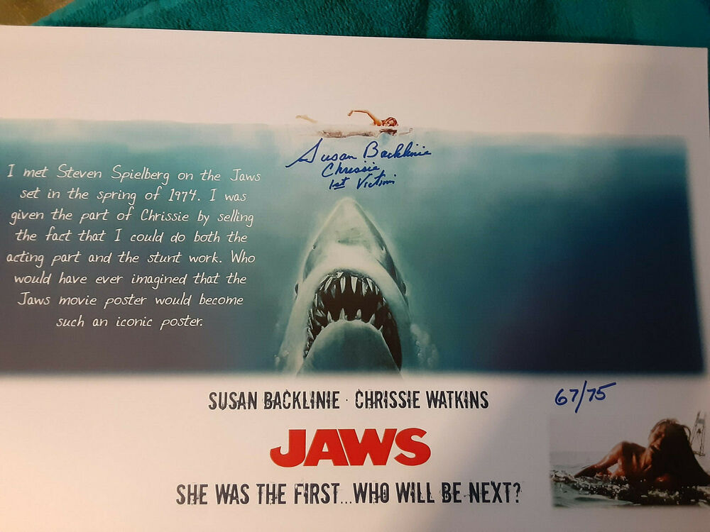 JAWS Autographed 11X17 Photo Poster painting by 1st victim  JSA certified Limitd Edit. 67/75